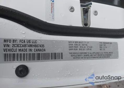 2021 Chrysler 300 300S from USA, damaged, VIN 2C3CCABT4MH667435